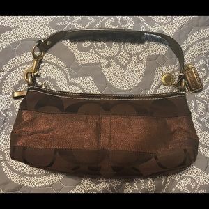 Small Coach purse bronze/brown/copper